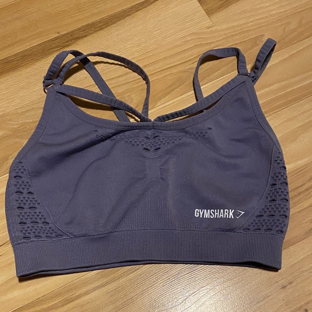 Gymshark Women's Blue Sports Bra Small